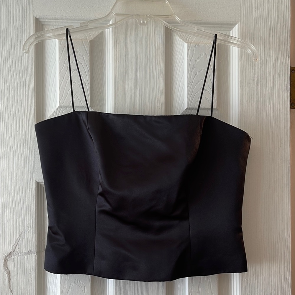 Donna Morgan Black Fitted Crop Camisole